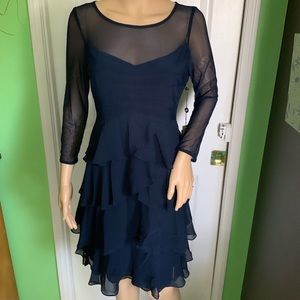 Ruffle new blue dress by Adrianna Papell.